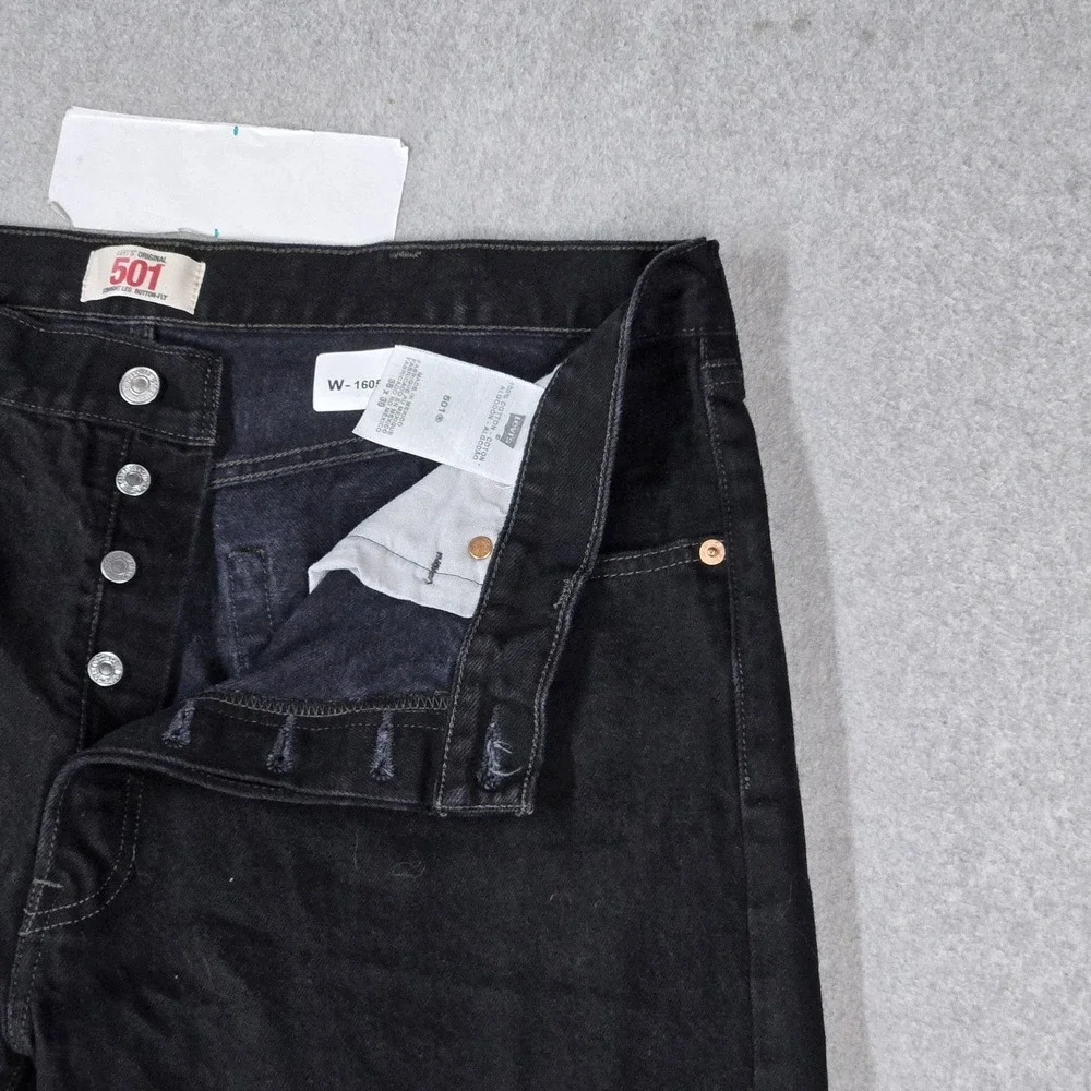 VINTAGE Levi's 501 Men Jeans 38X30 Black Y2K Denim Original Fit Straight Leg